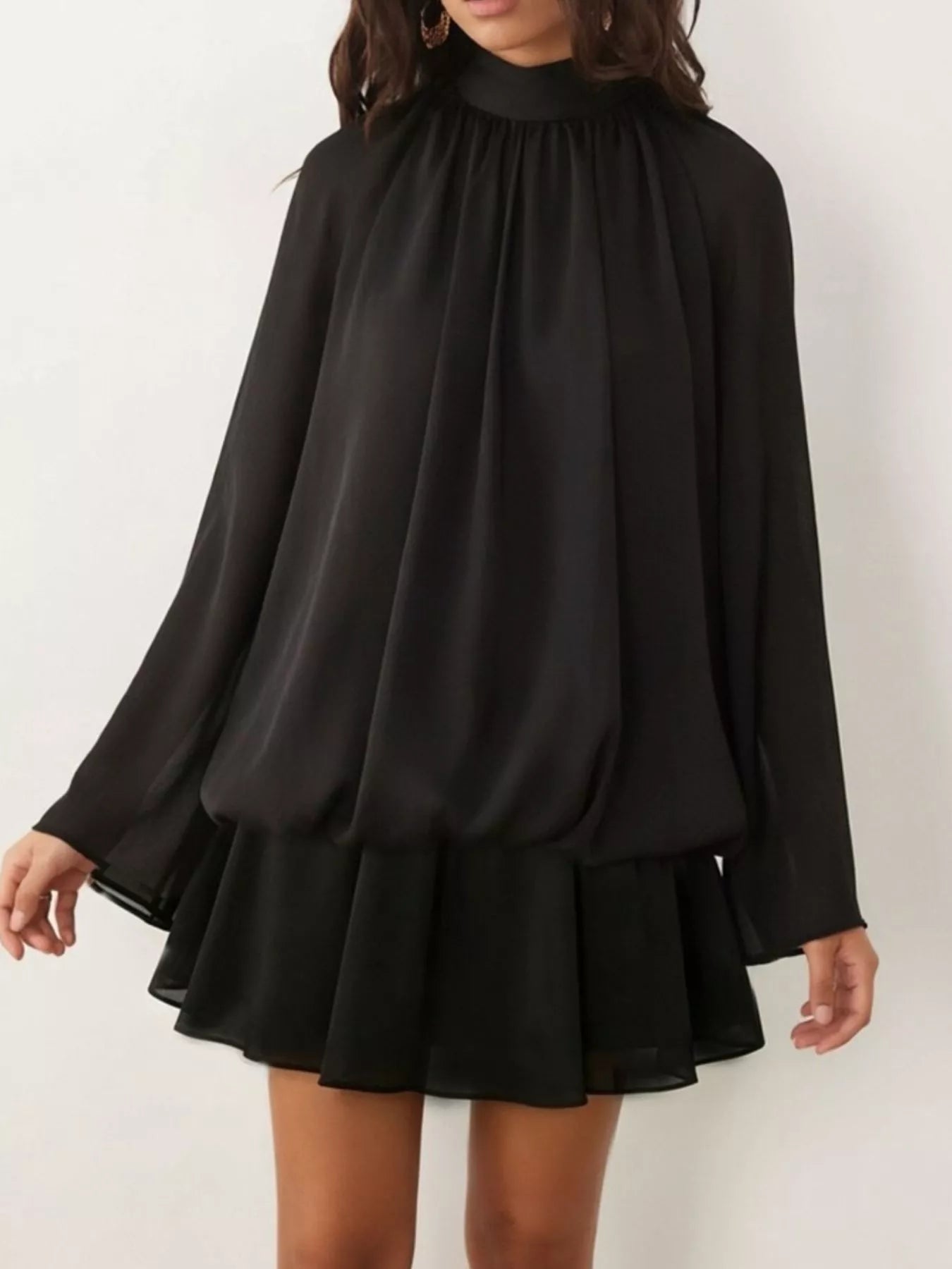 Tie Back Flare Sleeve Mini Dress Secondary image