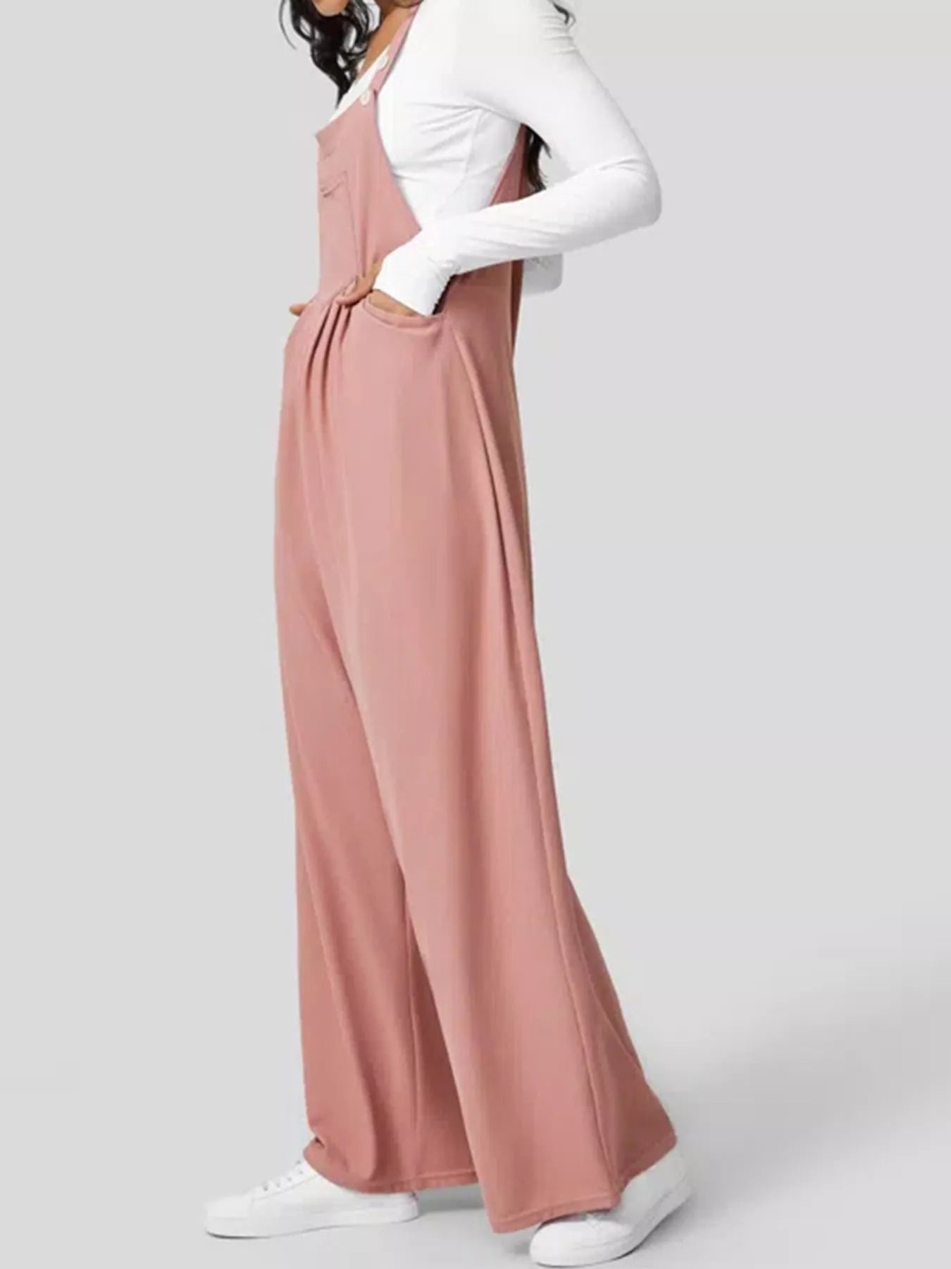 Wide Strap Wide-Leg Overalls Secondary image
