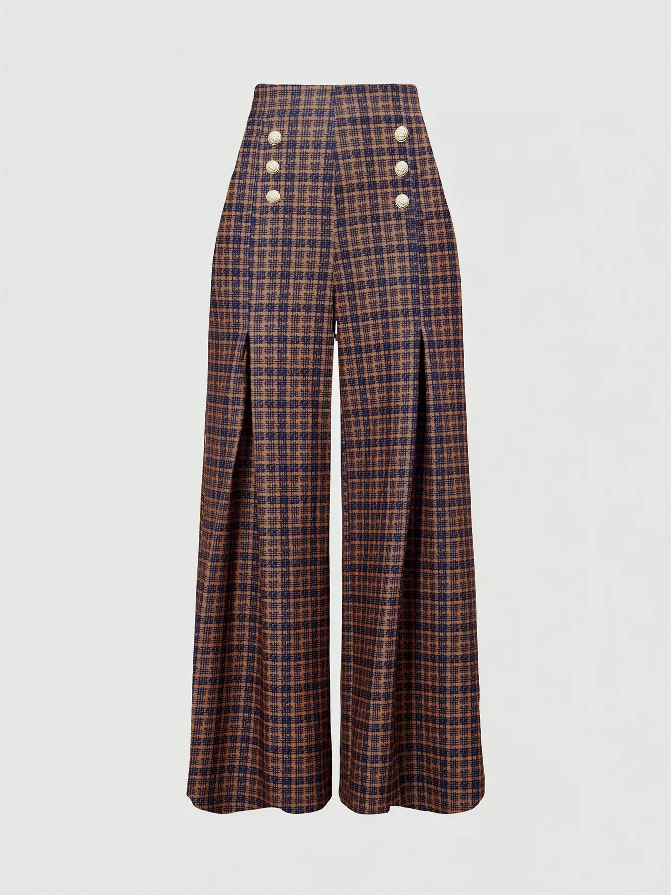 Plaid Wide-Leg Pants Secondary image