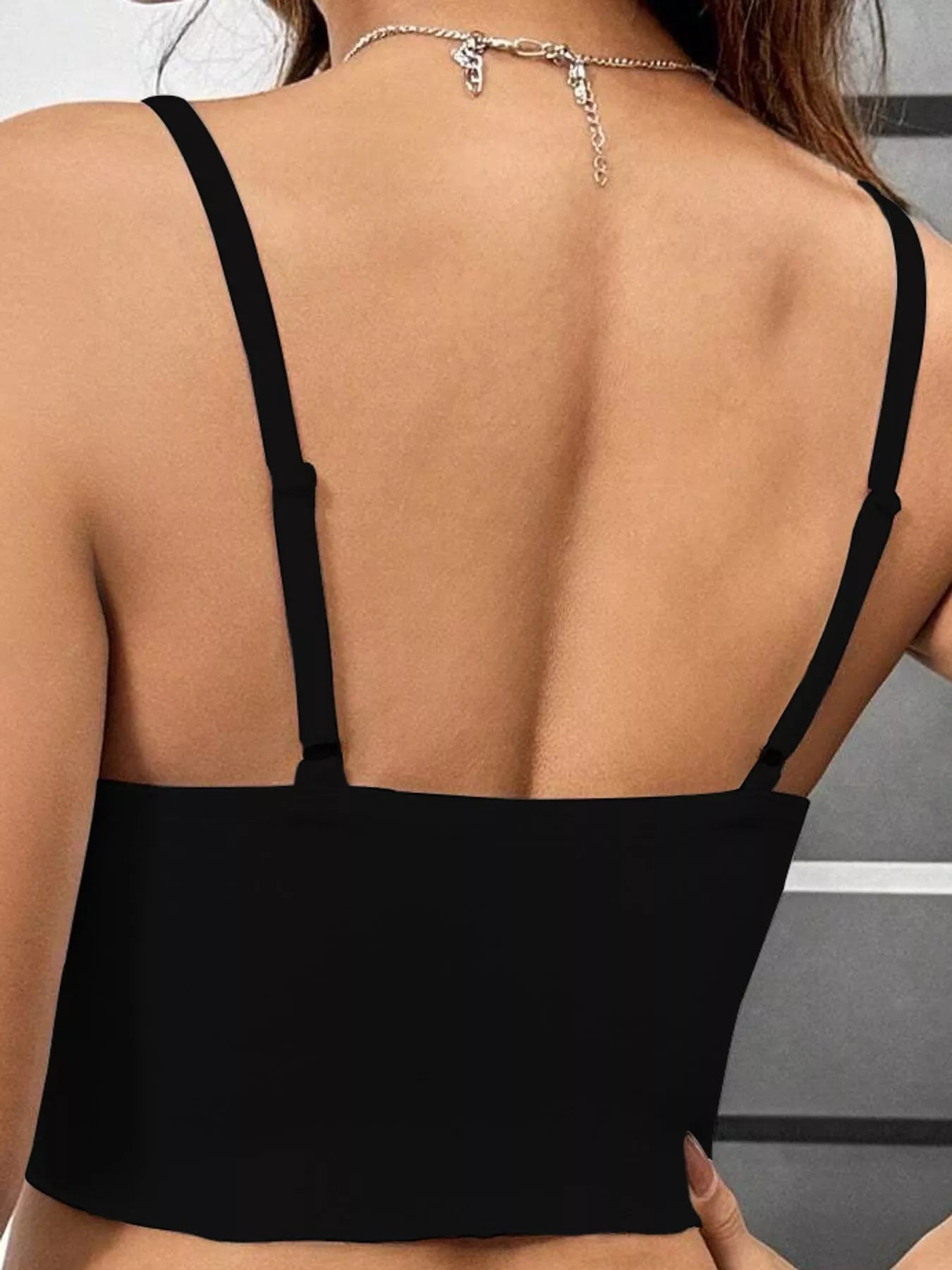Twist Front Crop Cami Secondary image