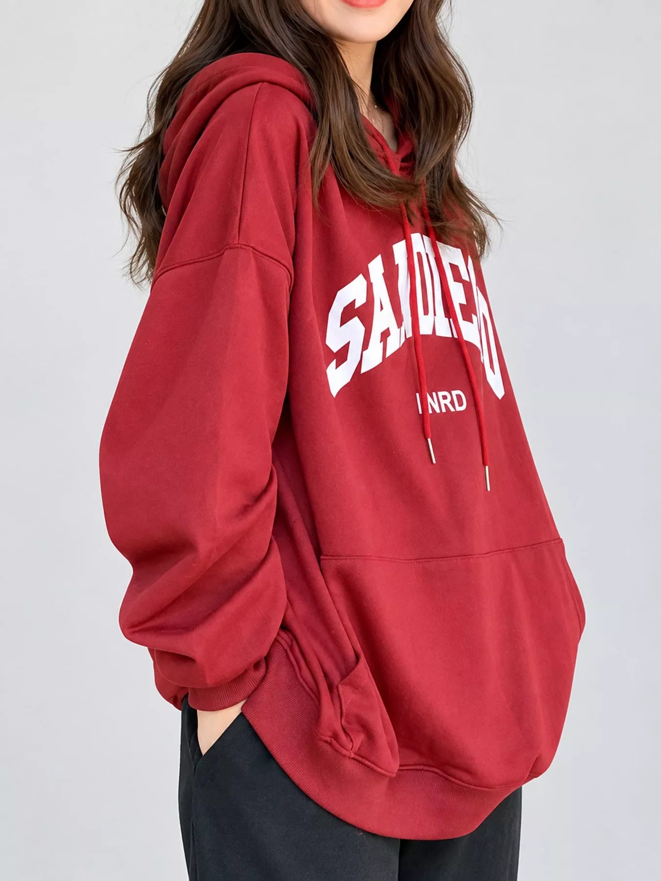 Letter Graphic Long Sleeve Hoodie Secondary image