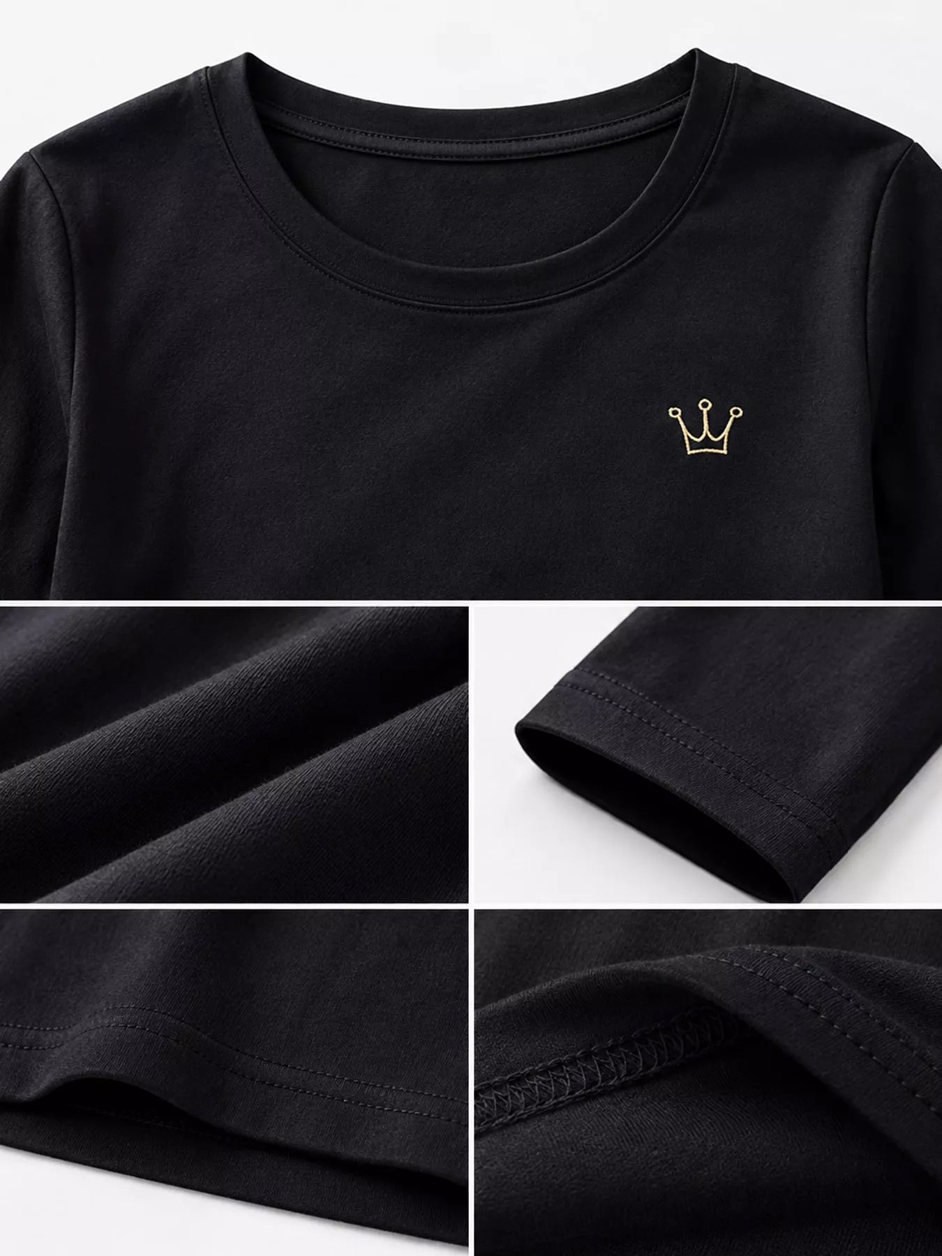 Full Size Crown Long Sleeve T-Shirt Plus Size Secondary image