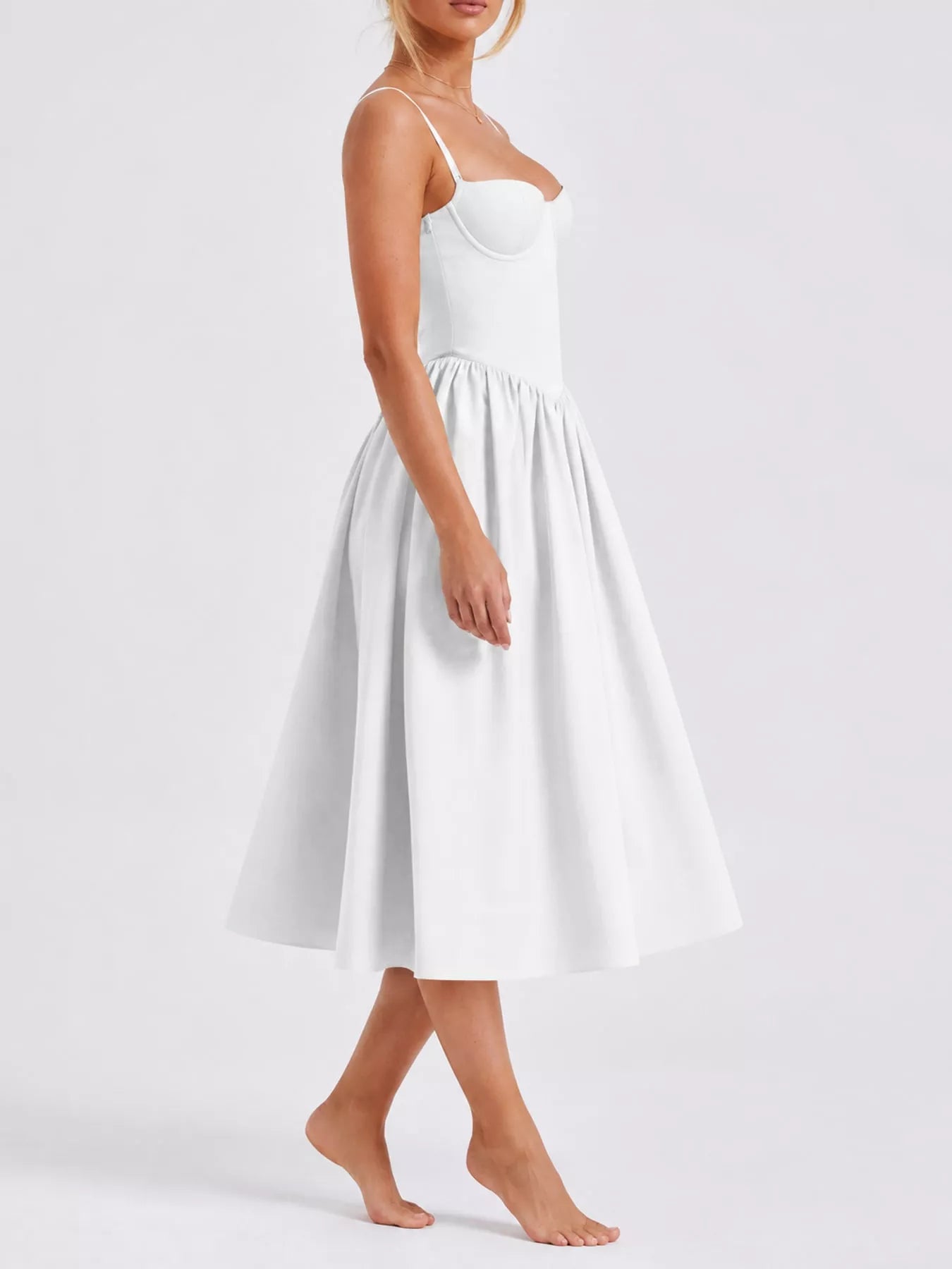 Sweetheart Neck Midi Cami Dress Secondary image